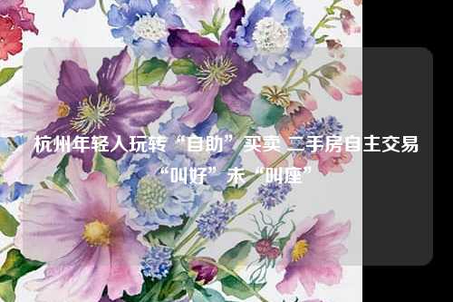 杭州年轻人玩转“自助”买卖 二手房自主交易“叫好”未“叫座”